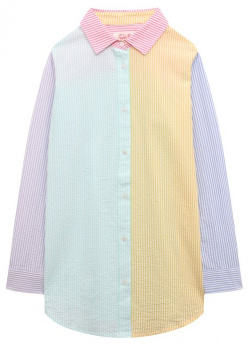 Хлопковая рубашка MC2 Saint Barth STBK MINI BRIGITTE/BRIG003/01921F Разноцветную