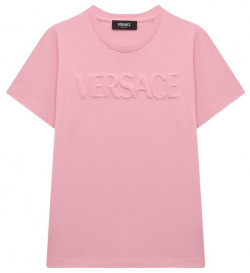 Хлопковая футболка Versace 1000239/1A09771/8A 14A