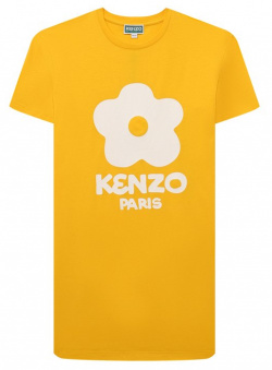 Хлопковое платье Kenzo K60210/6 12 Желтое Sailor