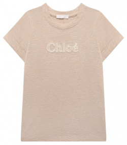 Хлопковая футболка Chloé C20112/6A 12A