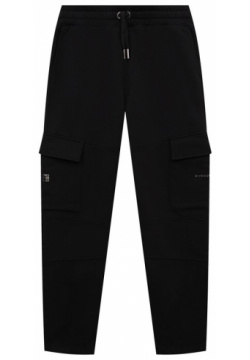 Хлопковые брюки карго Givenchy H30129/12+/14 Прямые черные сшили из