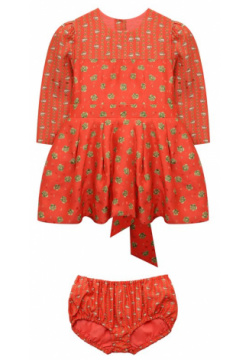 Комплект из платья и шорт Ulyana Sergeenko ABM018KD23P (0343Б23) Оранжевое
