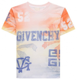 Хлопковая футболка Givenchy H30263/6A 12A