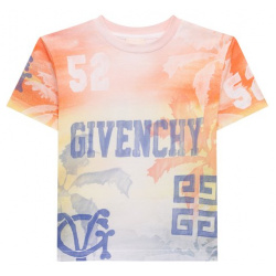 Хлопковая футболка Givenchy H30263/4A 5A