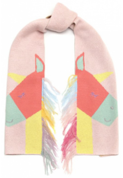 Хлопковый шарф Stella McCartney TT0A43 Мастера бренда связали светло розовый