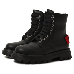 Кожаные ботинки Moschino 78769/VAR2/28 35 Для изготовления черных высоких