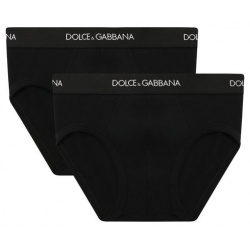 Комплект из двух брифов Dolce & Gabbana L4J700/0N00G Черные брифы сшили