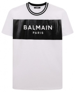 Хлопковая футболка Balmain BV8Q91