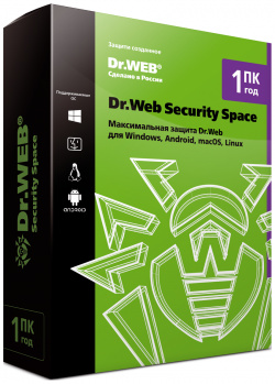 Dr Web Security Space (1 ПК + 1 моб  устройство год) [Цифровая версия] (Цифровая версия)