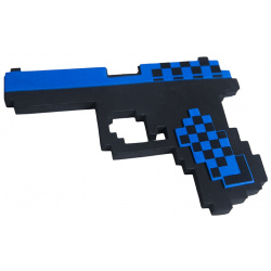 Пиксельный синий пистолет Глюк 17 8 Бит (22 см) Pixel Crew Для всех любителей