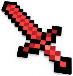 Меч 8Бит Красный пиксельный (60 см) Pixel Crew Крутой с удобной