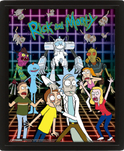 3D Постер Rick And Morty: Characters Grid Pyramid International 