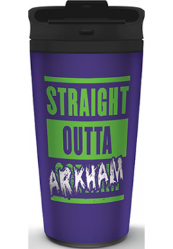 Кружка The Joker: Straight Outta Arkham Travel Mug Pyramid International 