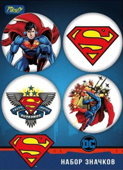Набор значков ДС Супермен / DC Superman 4 Pack (4 шт ) Priority 