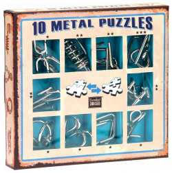 Головоломка Eureka: набор из 10 металлических головоломок (синий) Eureka 