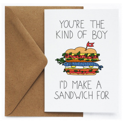 Открытка Сэндвич не указано Вы можете подарить эту открытку без повода и даже