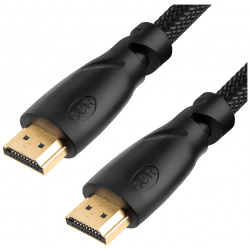 Кабель Greenconnect HDMI 2 0  3 м HDR 4:2:2 Ultra HD 4K 60 fps (черный нейлон) (GCR HM811 0m)