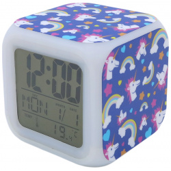 Часы будильник Единорог №11 (с подсветкой) Pixel Crew Добавь к себе на полку