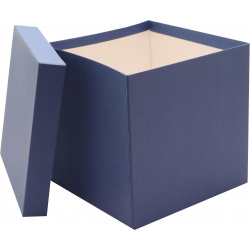 Подарочная коробка синяя (18 5x18 5 см) Алеф