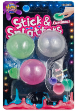 Набор шариков антистресс Stick&Splatters (светящиеся) Shantou Yuansheng Toys 