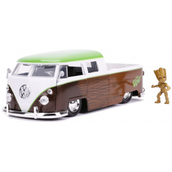 Набор фигурок Hollywood Rides Marvel: Guardians Of The Galaxy – 1963 Volkswagon Bus Pickup With Groot 1:24 (2 шт) Jada Toys 