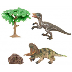 Набор фигурок Мир динозавров: Трицератопс и троодон (MM216 076) Masai Mara 