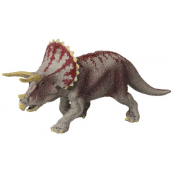 Фигурка Динозавр Трицератопс серо красный (масштаб 1:288) Funky Toys 