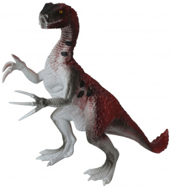 Фигурка Динозавр Теризинозавр красно белый (масштаб 1:192) Funky Toys 