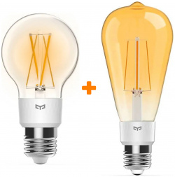 Набор Умная лампа Yeelight LED Filament Light YLDP12YL + Smart Bulb ST64 YLDP23YL 