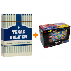 Карты игральные для покера Texas Holdem + Конструктор Huggy Wuggy 33 детали Набор Лига партизан 
