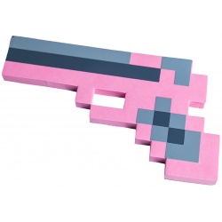 Пистолет 8Бит Розовый пиксельный (22 см) Pixel Crew 