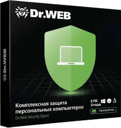 Dr Web Security Space (2 ПК + 2 моб  устр / года или 1 4 года)