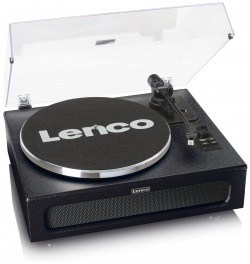 Виниловый проигрыватель Lenco LS 430 BLACK с 4 встроенными динамиками 