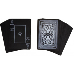 Карты игральные для покера Фабрика с увеличенным индексом (чёрная рубашка / пластиковые)