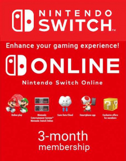 Nintendo Switch Online (Индивидуальное членство  3 месяца) [Цифровая версия] (Цифровая версия)
