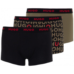 Мужские трусы Medium Grey 3 Pack Logo Waistband Trunk HUGO 50480170 311 M