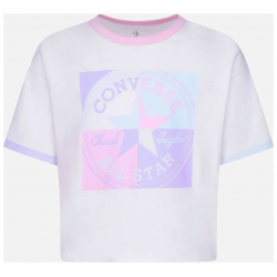 Подростковая футболка Converse Short Sleeve Ringer Boxy T Shirt 4CD413 W2Y L
