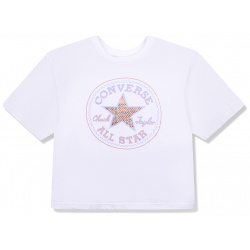 Детская футболка Star Faux Sequin Boxy Tee Converse 4CB791 001 L Уютная
