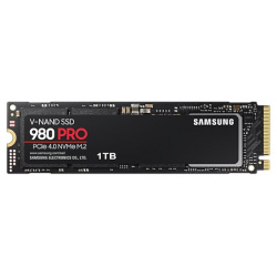 Накопитель SSD M 2 2280 Samsung MZ V8P1T0BW 980 PRO 1TB PCIe Gen 4 0 x4 NVMe V NAND 3 bit MLC 7000/5000MB/s IOPs 1000K/1000K MTBF 1 5M