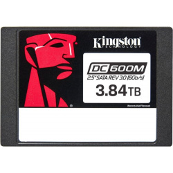 Накопитель SSD 2 5 Kingston SEDC600M/3840G DC600M 3 84TB SATA 6Gb/s 3D TLC 560/530MB/s IOPS 94K/59K TBW 7008 DWPD 1