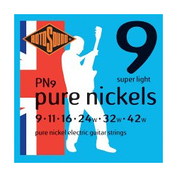PN9 STRINGS NICKEL ROTOSOUND Струны для электрогитары  никелевое покрытие 9 42
