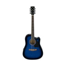 PF15ECE TBS IBANEZ Электроакустическая гитара  цвет синий матовый топ ель