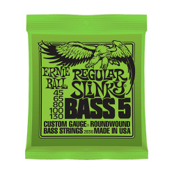 2836 Regular Slinky 5 String Nickel Wound Electric Bass Strings  45 130 Gauge ERNIE BALL