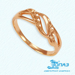 Кольцо из красного золота Линии Любви КоЮЗ Топаз Т10061376