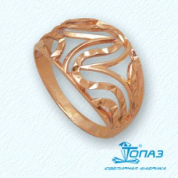 Кольцо из красного золота Линии Любви КоЮЗ Топаз Т100611238