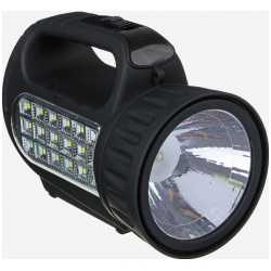 ЕРМАК Фонарь прожектор аккумуляторный18 SMD + 1 Вт LED  шнур 220В резинопластик 18x11 см Черный 198 041ZNKTE1X 041
