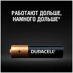 Батарейки щелочные Duracell ААА  4 шт Черный 0026813D11