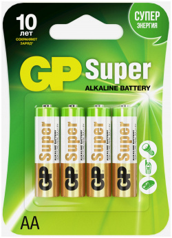 Батарейки щелочные GP LR6 CR4 Super  4 шт Мультицвет 15A 2CR4 40/320G0G