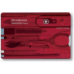 Швейцарская карточка Victorinox SwissCard  82 мм 10 функций Красный 0 7100RITLV11 T