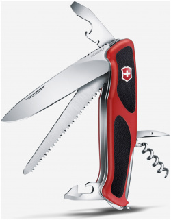 Нож перочинный VICTORINOX RangerGrip 55  130 мм 12 функций с фиксатором лезвия красный чёрным 0 9563 CMIROV11 C